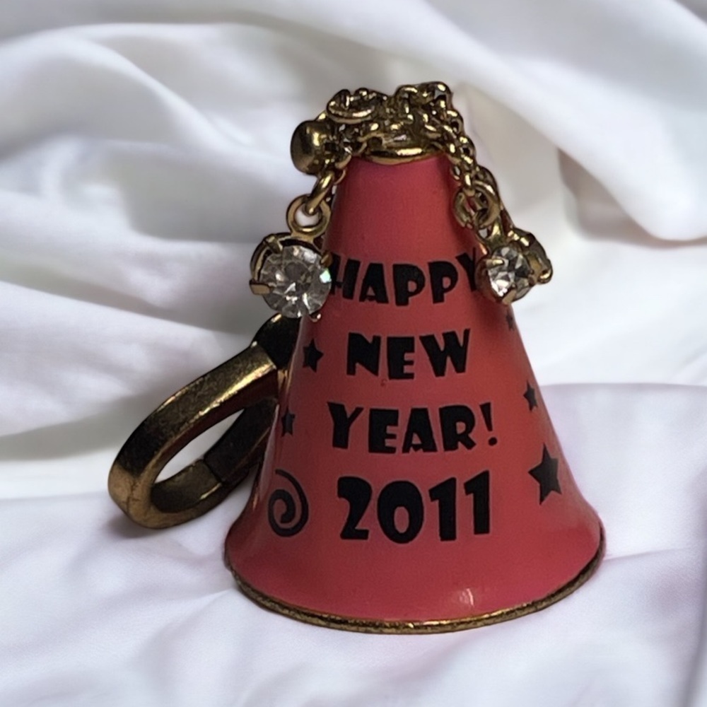 Rare Y2K Juicy Couture 2011 Happy New Year Party Hat Charm for Charm Bracelet